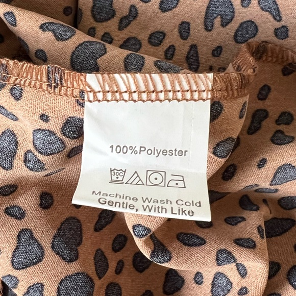 LAST ONE! ePretty Brown/Black Leopard Print Midi Dress SMALL - Picture 6 of 7